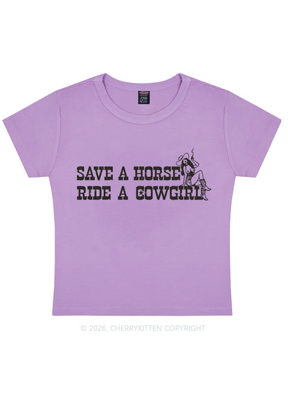 Ride Western Cowgirl Y2K Baby Tee Cherrykitten
