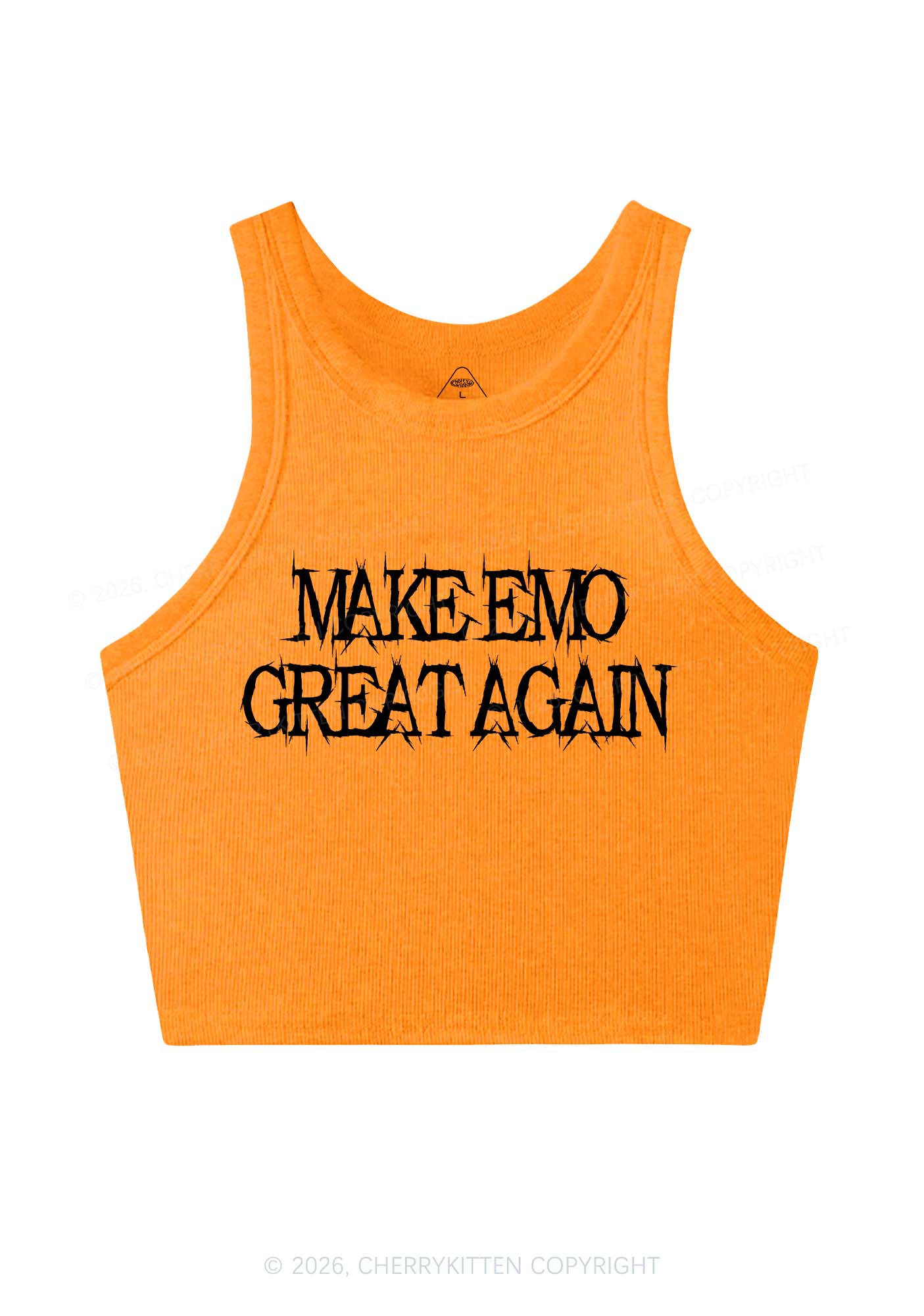 Make Emo Great Again Y2K Crop Tank Top Cherrykitten