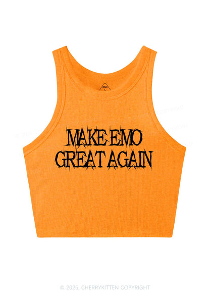 Make Emo Great Again Y2K Crop Tank Top Cherrykitten