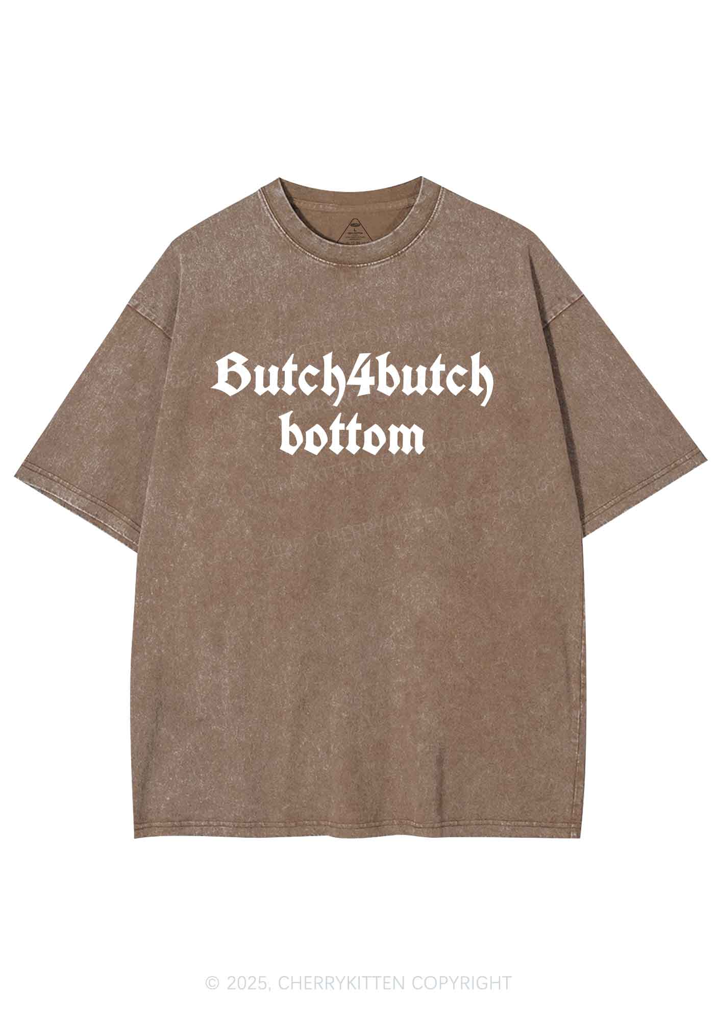 Butch Bottom Pride Y2K Shirts Washed Tee Cherrykitten