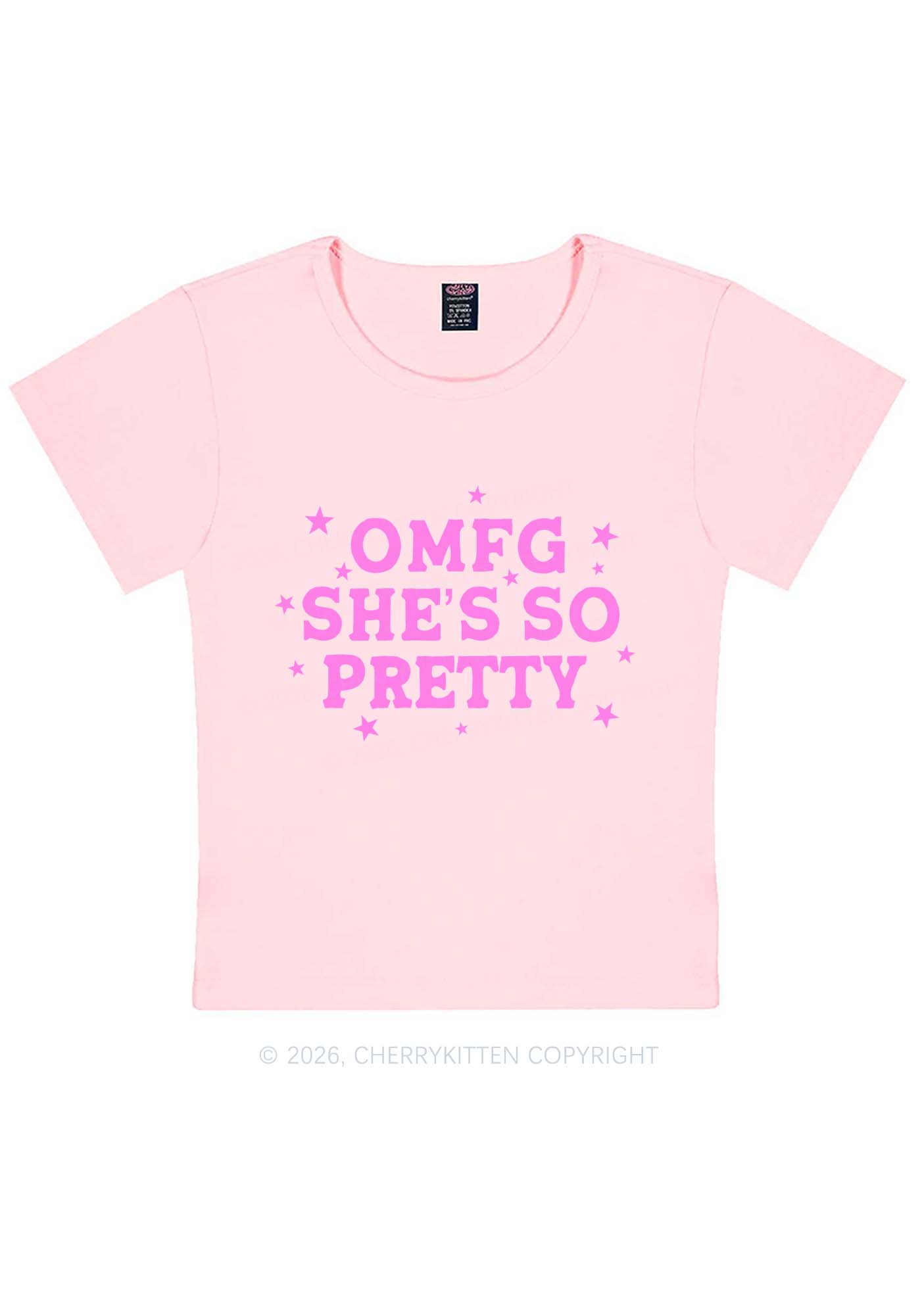 OMFG Shes So Pretty Pride Y2K Baby Tee Cherrykitten