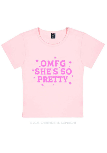 OMFG Shes So Pretty Pride Y2K Baby Tee Cherrykitten