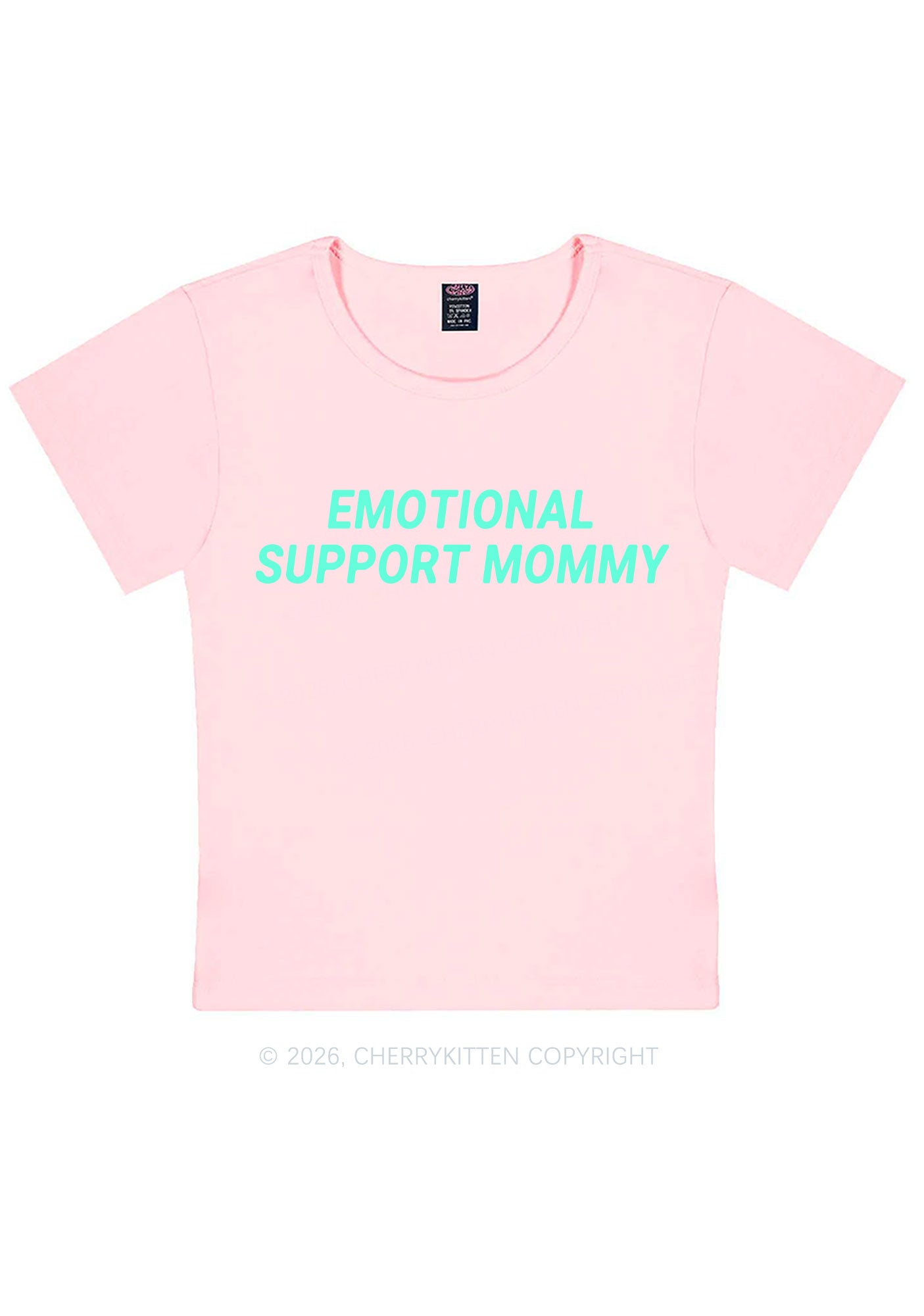 Emotional Support Mommy Y2K Baby Tee Cherrykitten