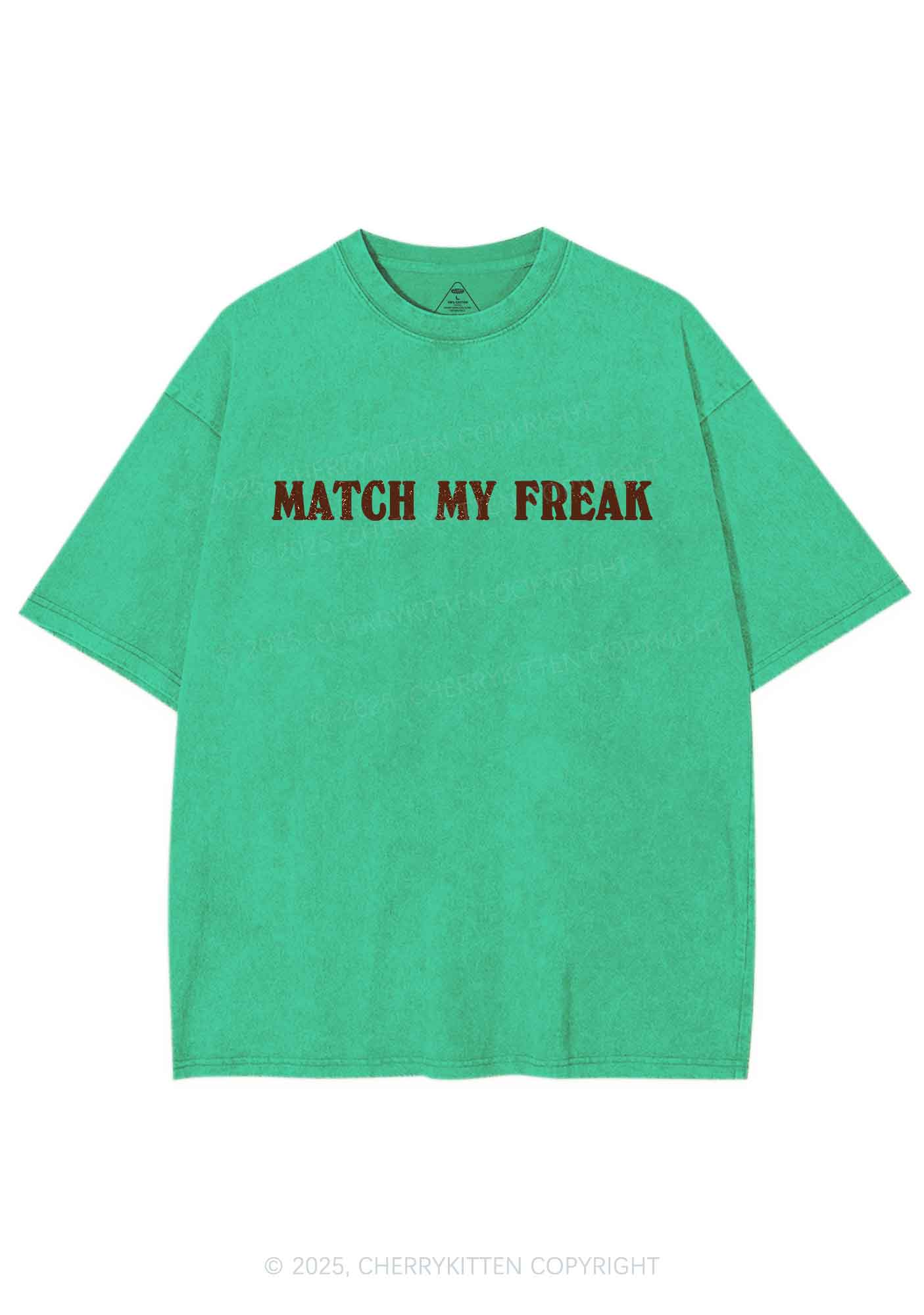 Match My Freak Y2K Shirts Washed Tee Cherrykitten