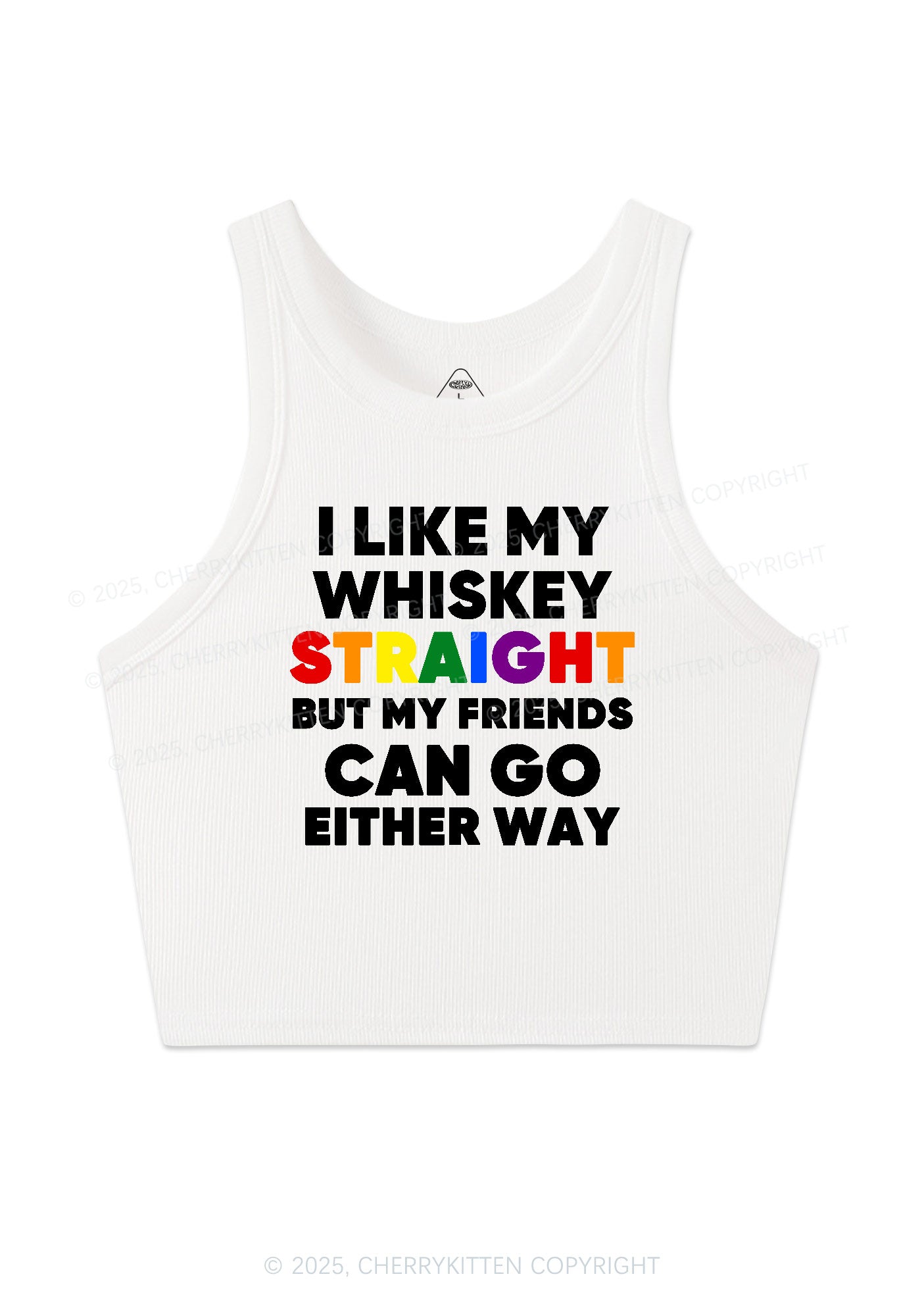 I Like Straight Pride Y2K Crop Tank Top Cherrykitten