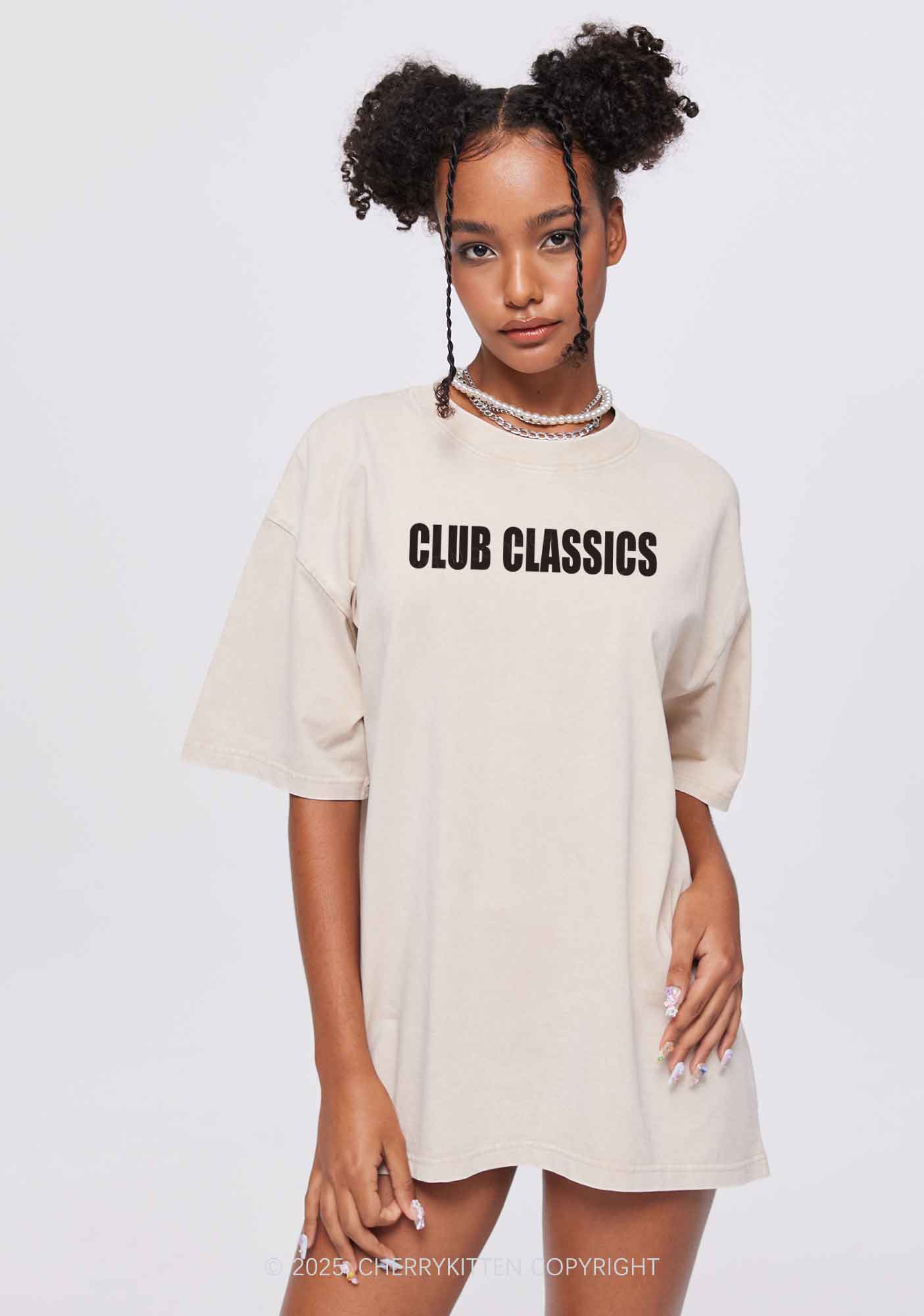 Club Classics Y2K Shirts Washed Tee Cherrykitten