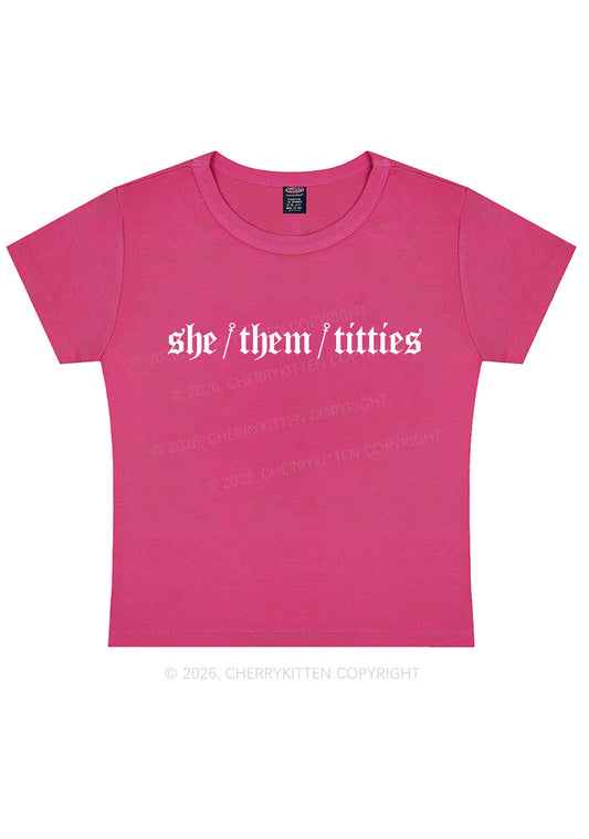 She Them Txtties Pride Y2K Baby Tee Cherrykitten