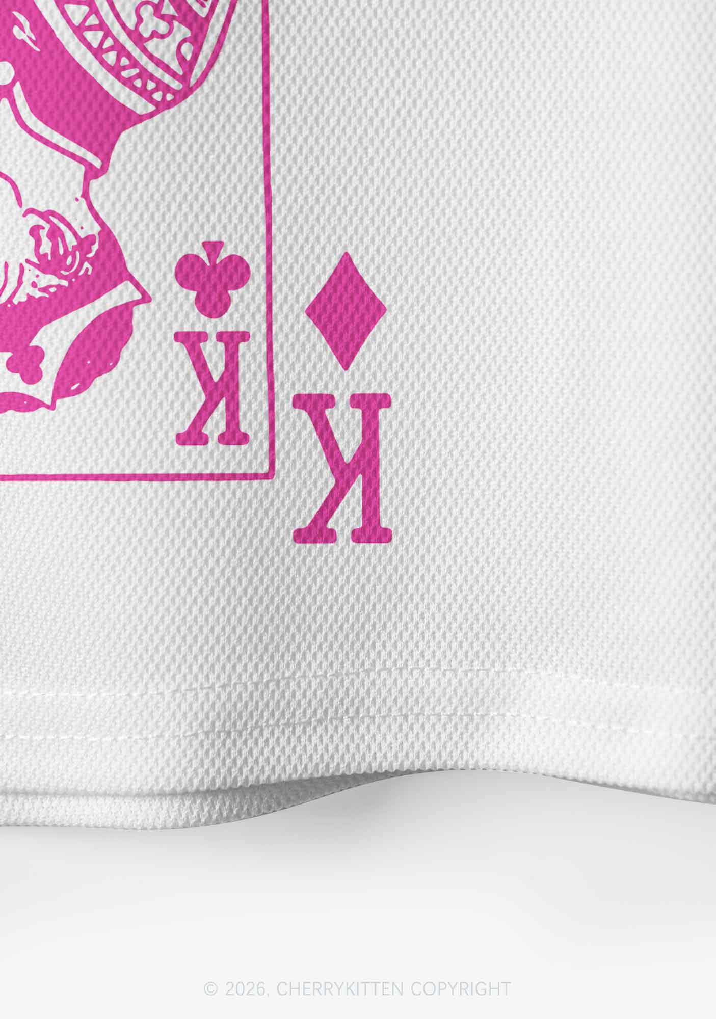 Hot Pink Gay King Pride Y2K Crop Sport Jersey Shirts Cherrykitten