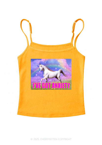 I've Got Anxiety Y2K Spaghetti Strap Cami Cherrykitten