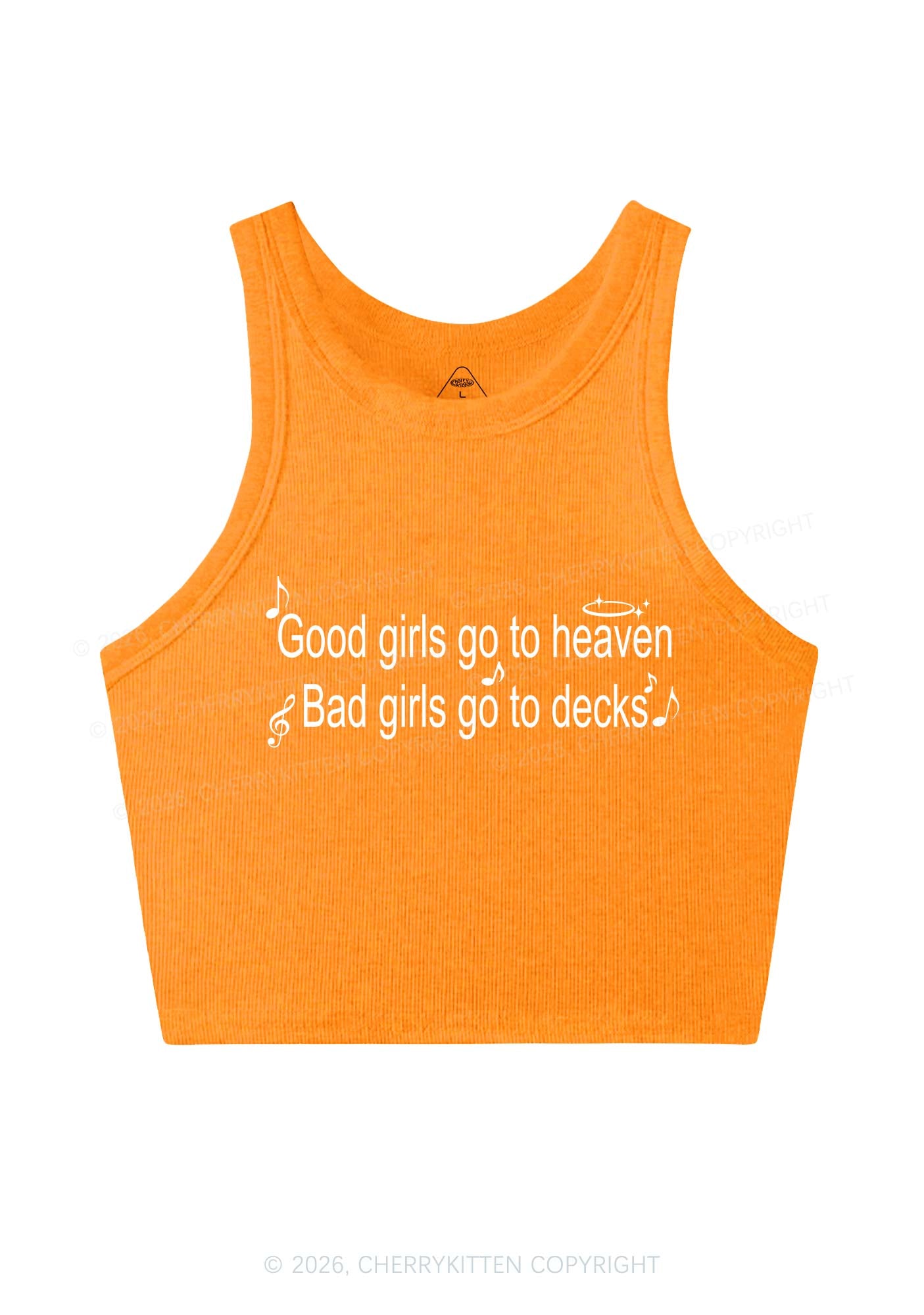 Bad Girls Go To Decks Y2K Crop Tank Top Cherrykitten