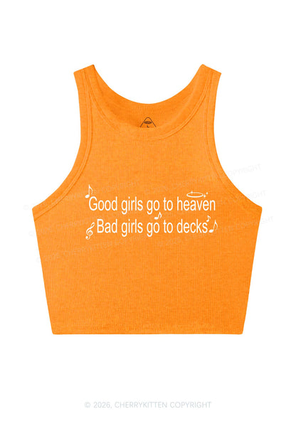 Bad Girls Go To Decks Y2K Crop Tank Top Cherrykitten