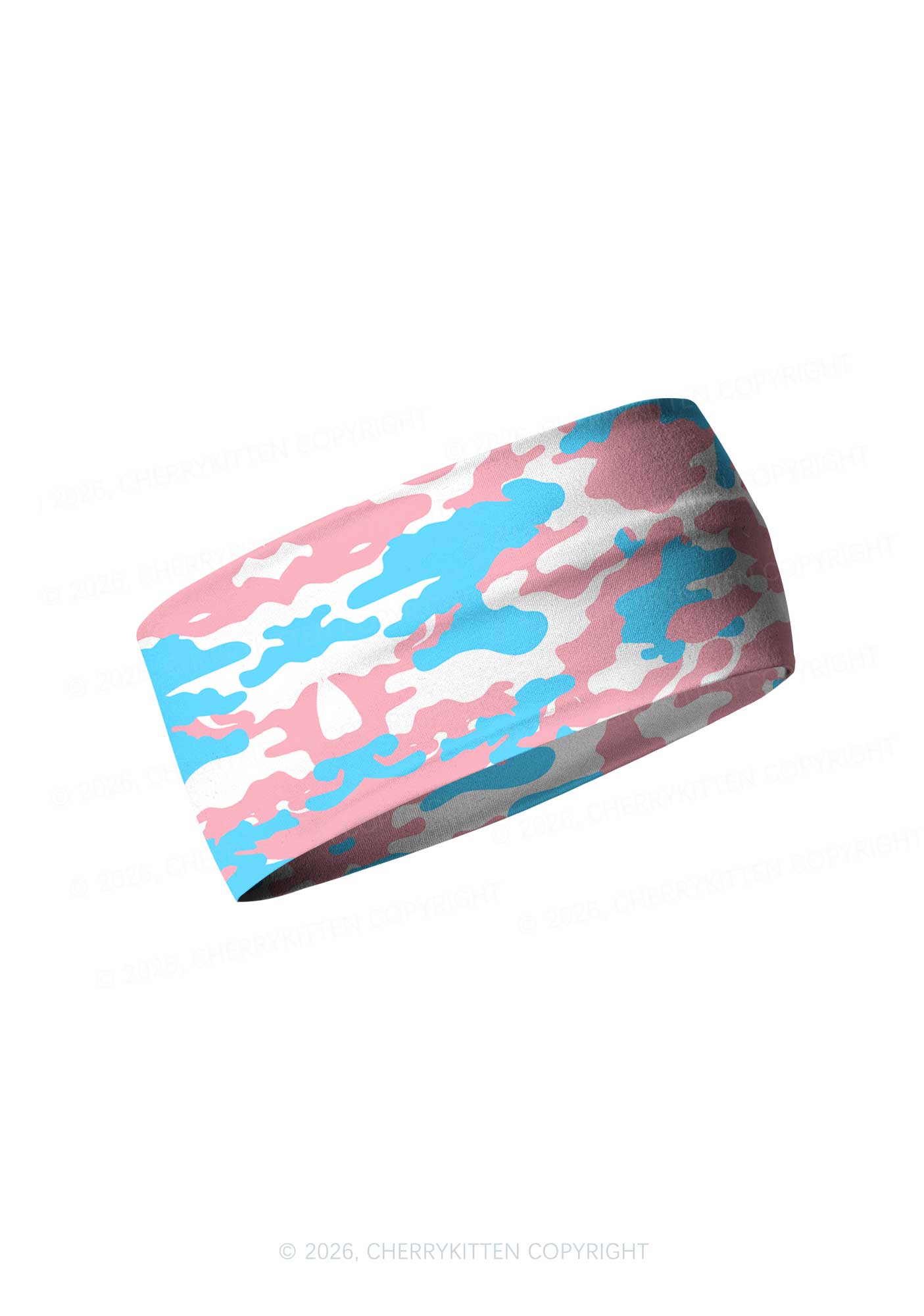 Trans Camouflage Pride Y2K Print Headband Cherrykitten