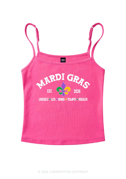 Mardi Gras Laissez Les Bons Temps Rouler Y2K Spaghetti Strap Cami Cherrykitten