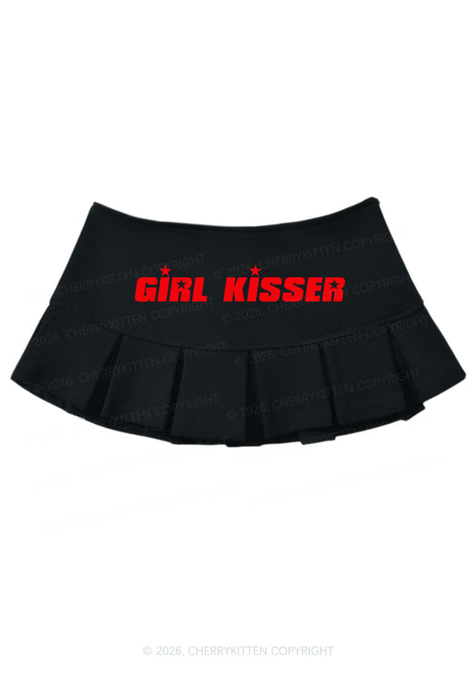 Girl Kisser Star Y2K Mini Pleated Skirts Cherrykitten