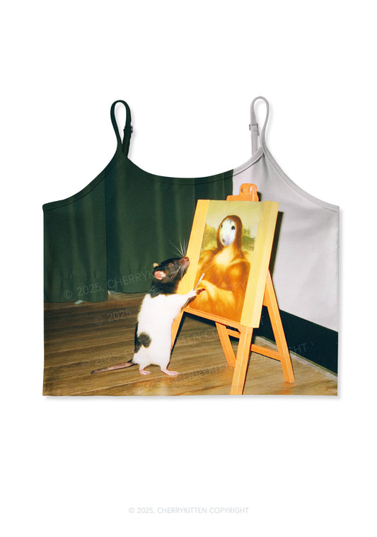 Painting Ratz Y2K Print Cami Crop Top Cherrykitten