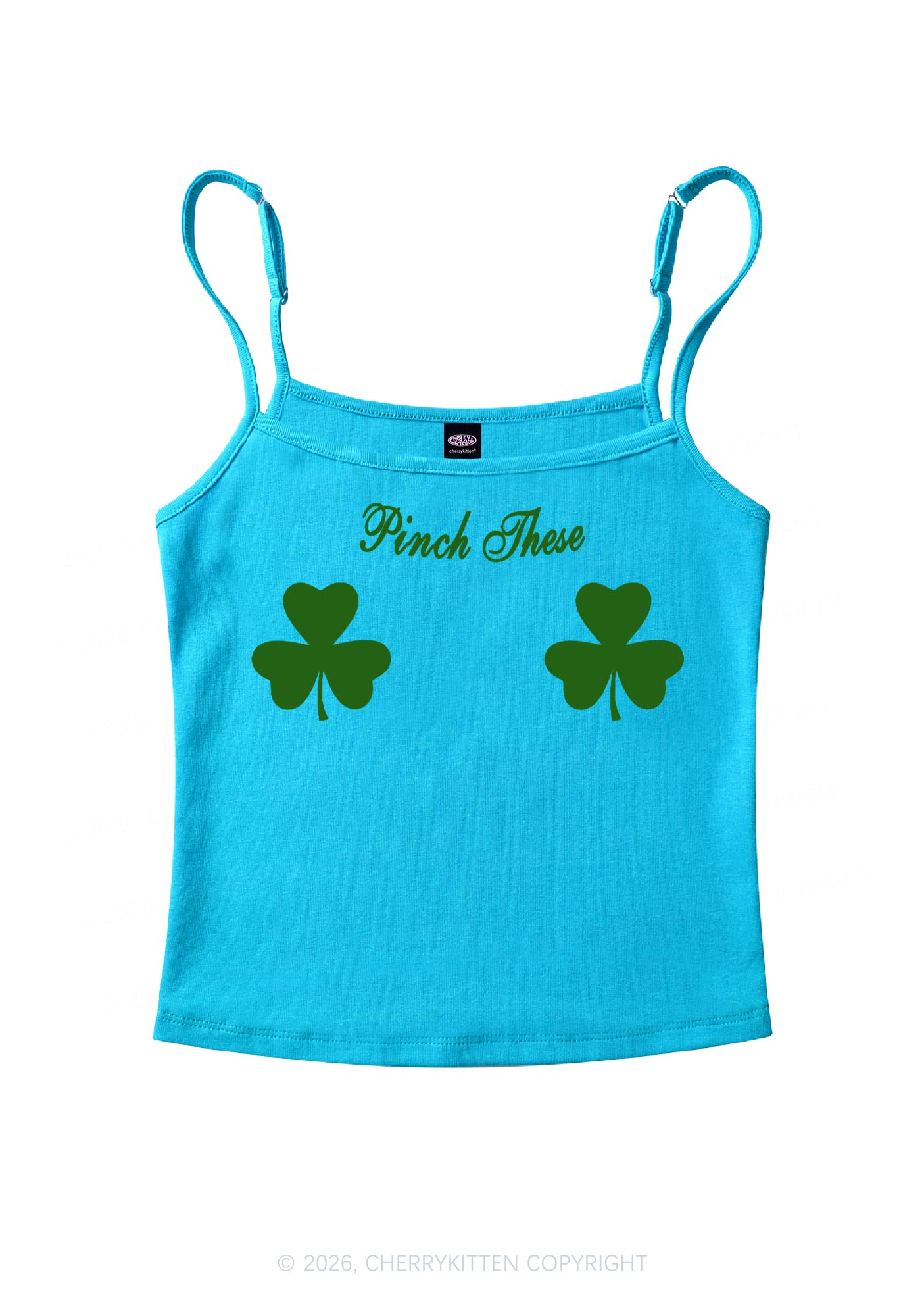 Pinch These St Patricks Y2K Spaghetti Strap Cami Cherrykitten