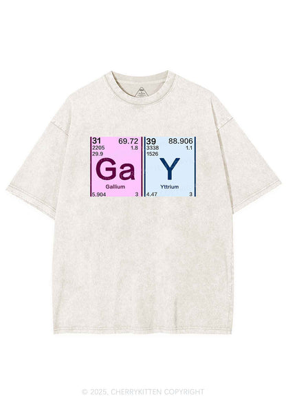 Gay Periodic Table Elements Pride Y2K Shirts Washed Tee Cherrykitten