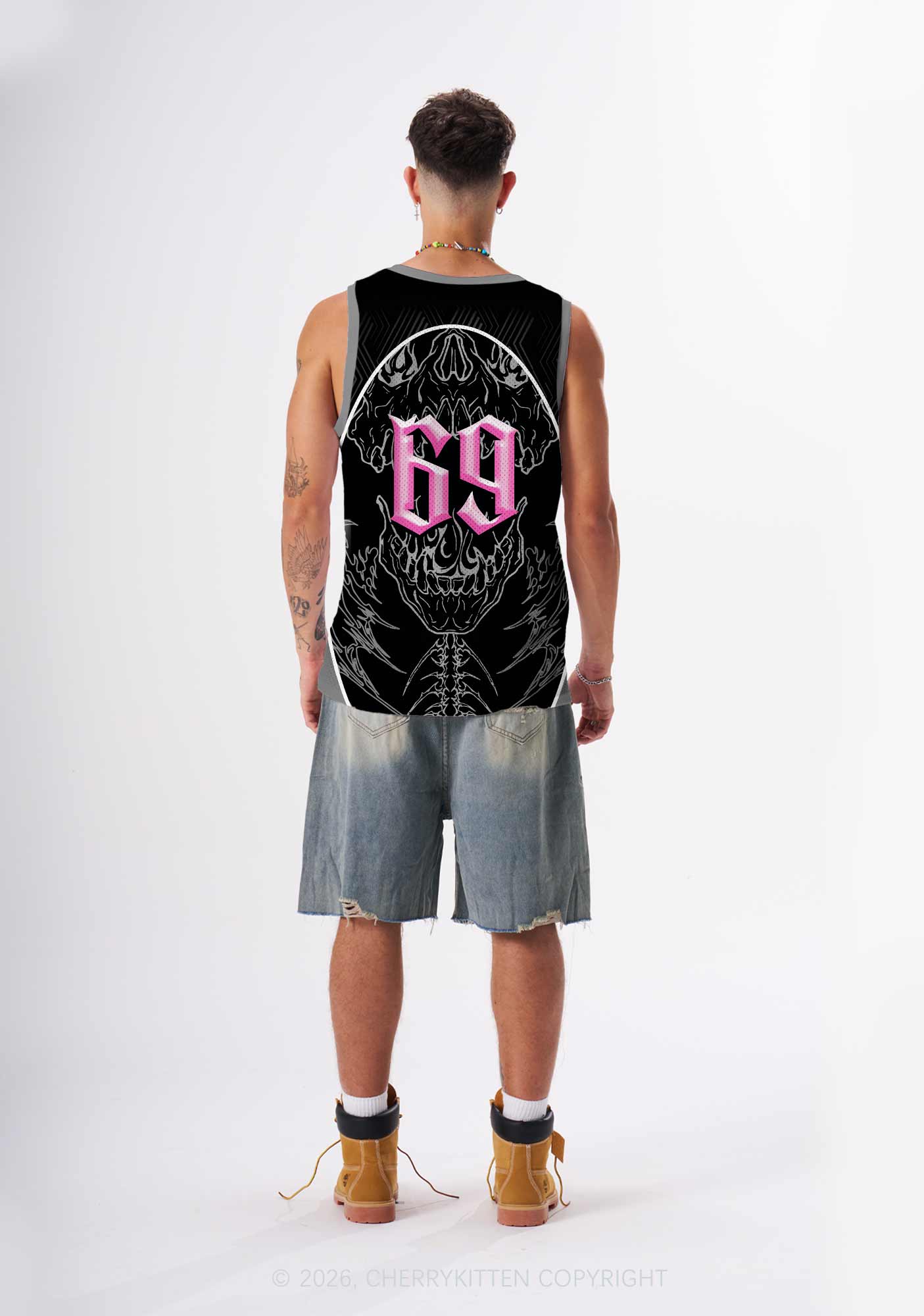 Fxxk Terfs Gothic Skull Pride Y2K Sport Jersey Tank Cherrykitten
