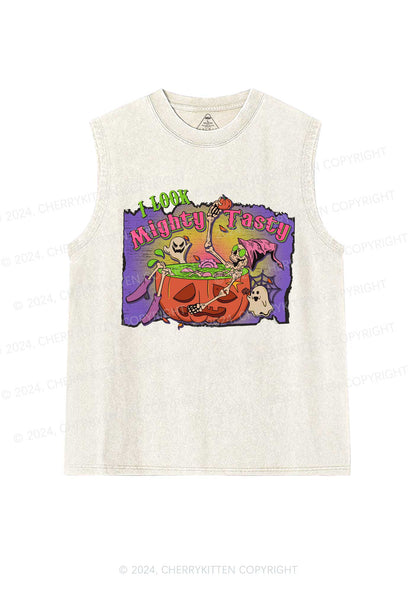 Mighty Tasty Halloween Y2K Washed Tank Cherrykitten