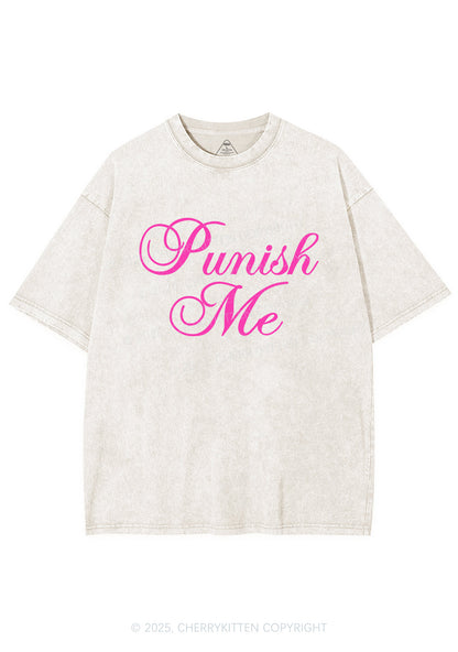 Punish Me Y2K Shirts Washed Tee Cherrykitten