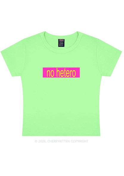 No Hetero Pride Y2K Baby Tee Cherrykitten