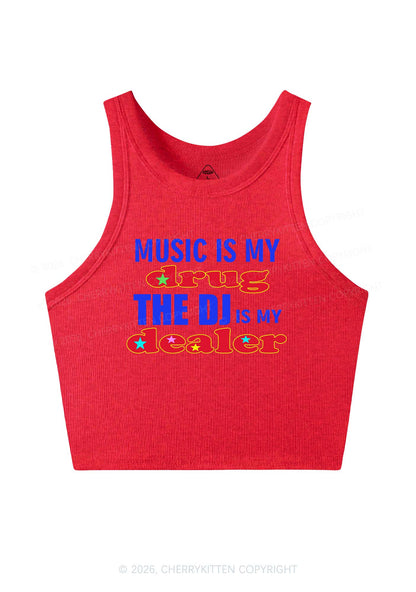 Music Is My Drxg Y2K Crop Tank Top Cherrykitten
