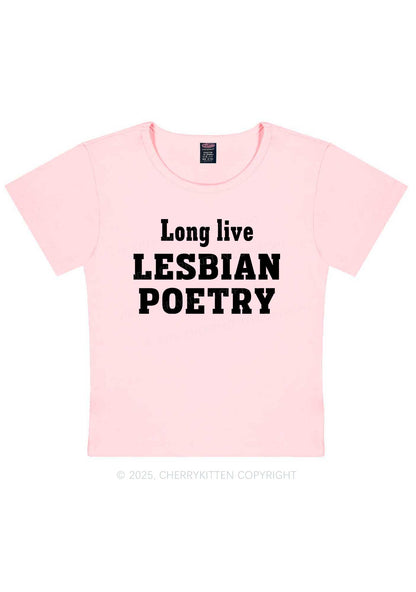Lesbian Poetry Pride Y2K Baby Tee Cherrykitten