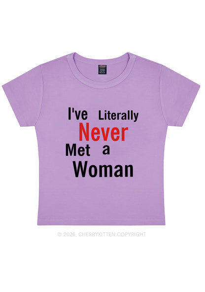 Never Met A Woman Pride Y2K Baby Tee Cherrykitten