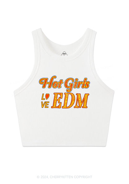 Hot Girls Love Edm Y2K Crop Tank Top Cherrykitten