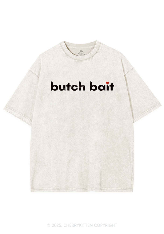 Butch Bait Heart Y2K Shirts Washed Tee Cherrykitten