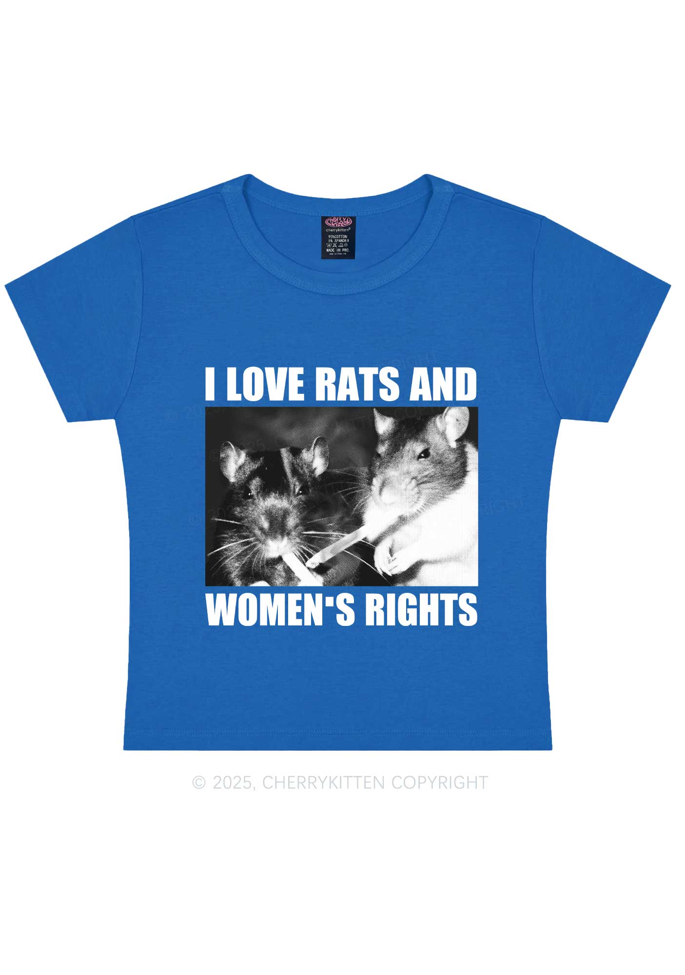 I Love Smoking Rats Y2K Baby Tee Cherrykitten