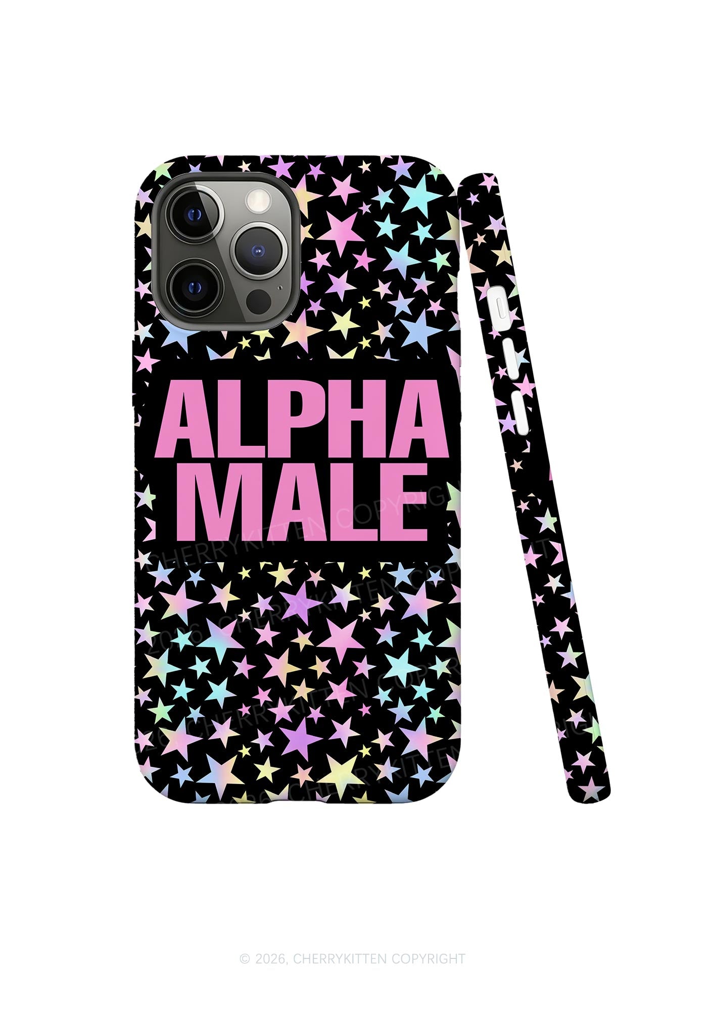 Black Alpha Male Pride Y2K Phone Case Cherrykitten
