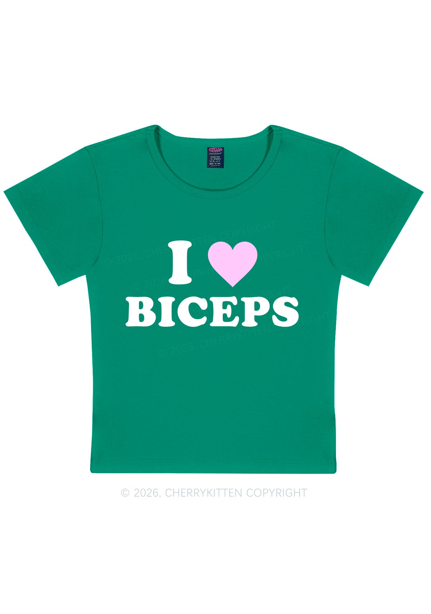I Love Biceps Valentine's Day Y2K Baby Tee Cherrykitten