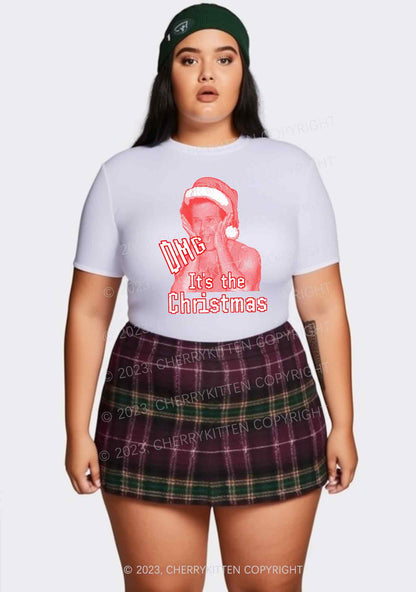OMG It's The Christmas Y2K Baby Tee Cherrykitten