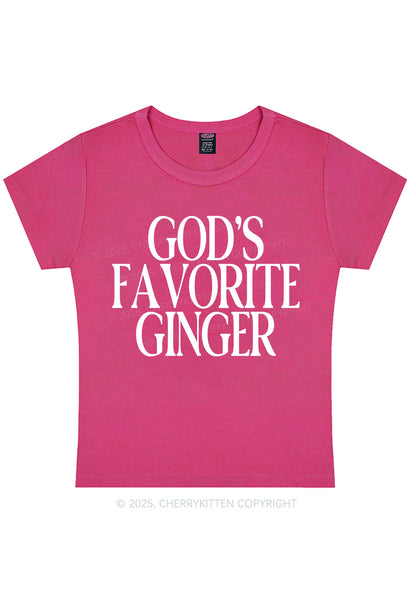 Gods Favorite Ginger Y2K Baby Tee Cherrykitten