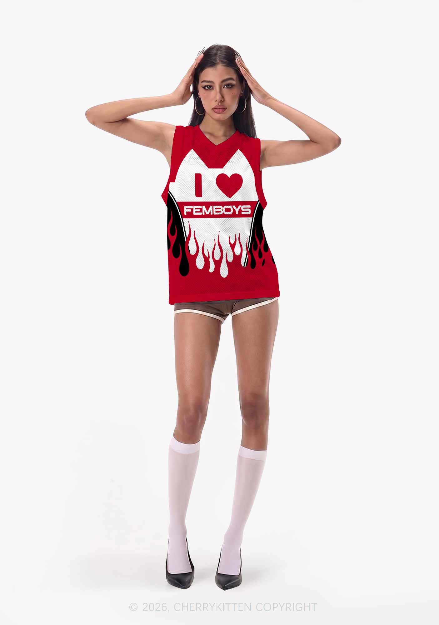 I Love Femboys Pride Y2K Sport Jersey Tank Cherrykitten