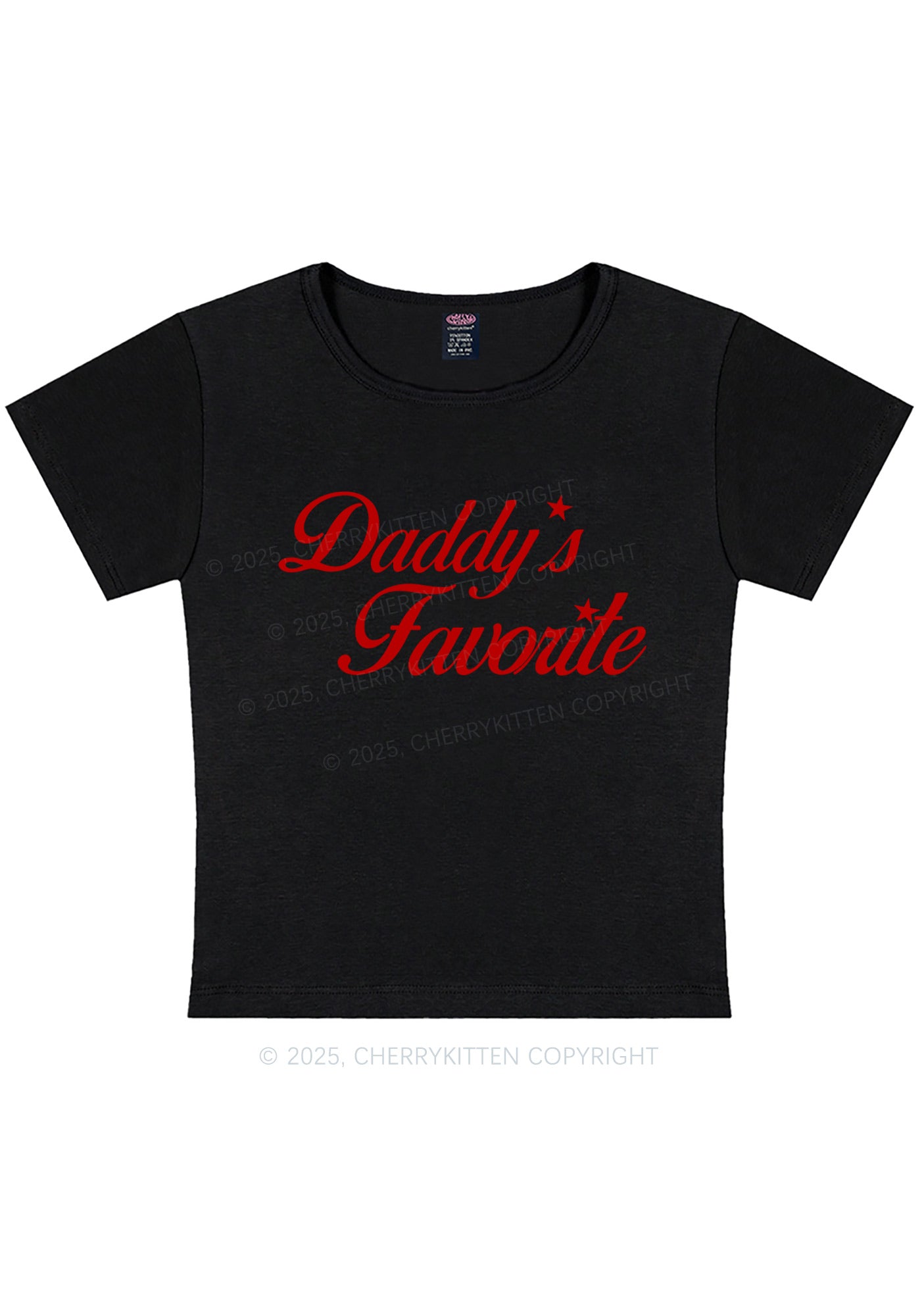 Daddys Favorite Y2K Baby Tee Cherrykitten