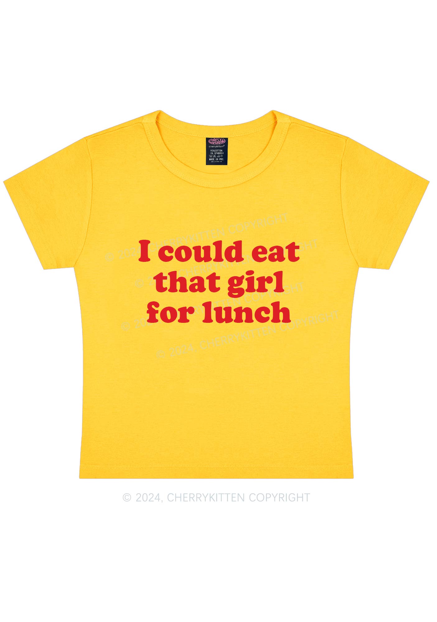 Eat That Girl For Lunch Y2K Baby Tee Cherrykitten