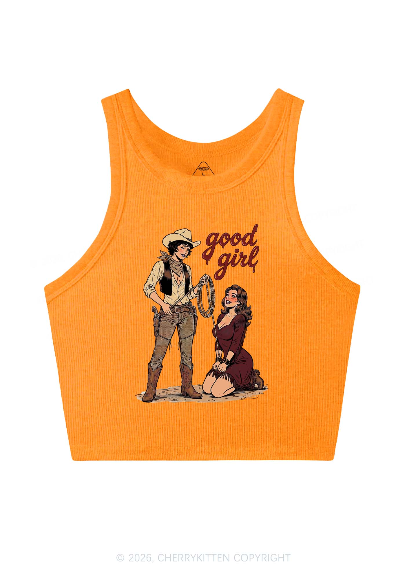 Good Girl Western Cowgirls Pride Y2K Crop Tank Top Cherrykitten