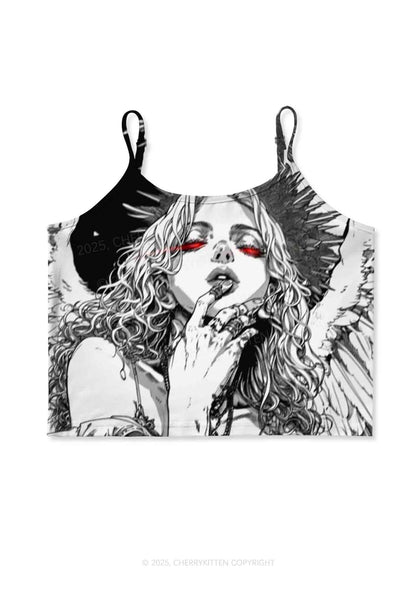Girls Gaze Y2K Print Cami Crop Top Cherrykitten