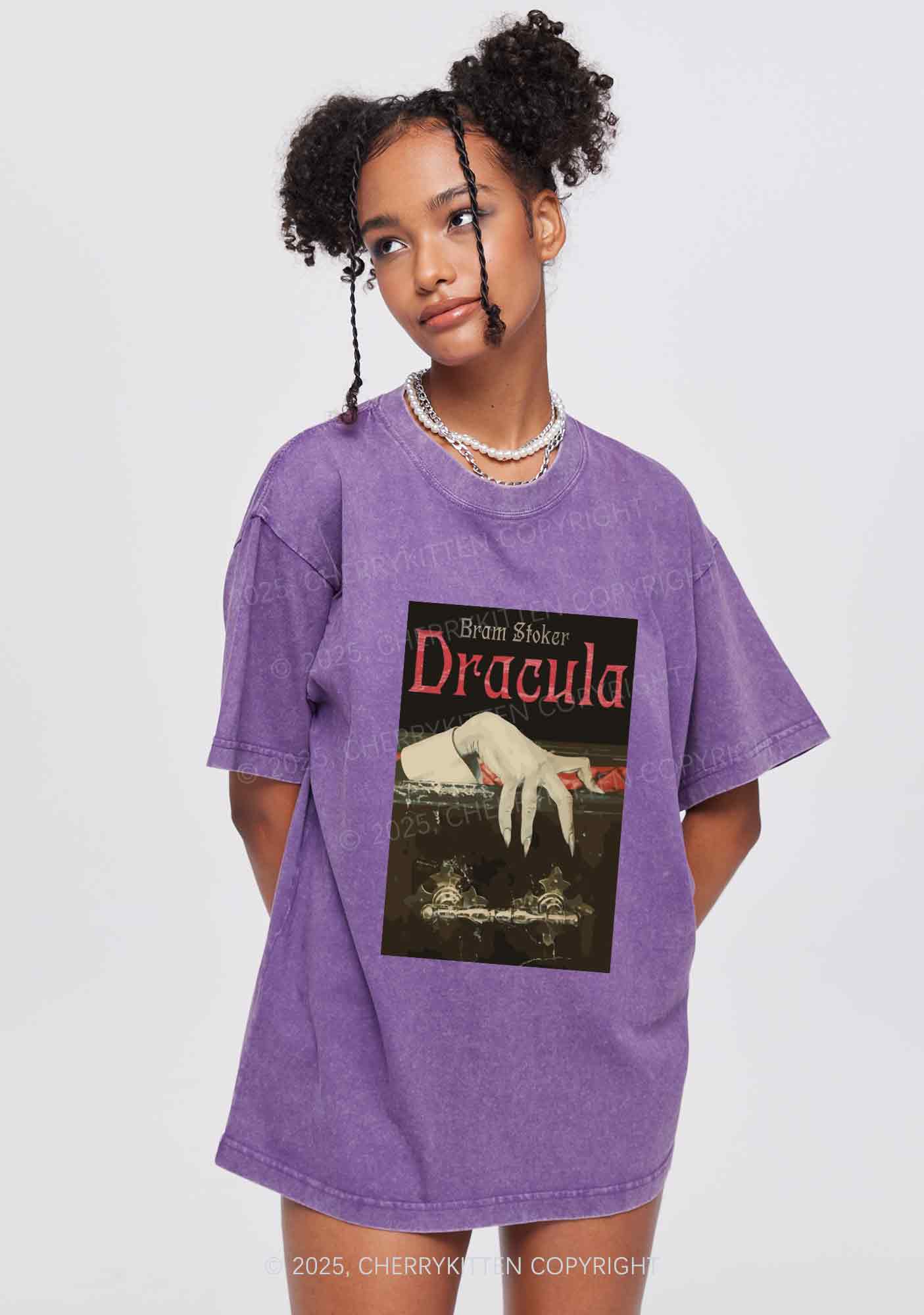 Halloween Creepy Claw Y2K Shirts Washed Tee Cherrykitten
