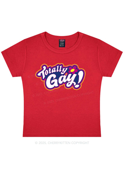 Totally Gay Pride Y2K Baby Tee Cherrykitten