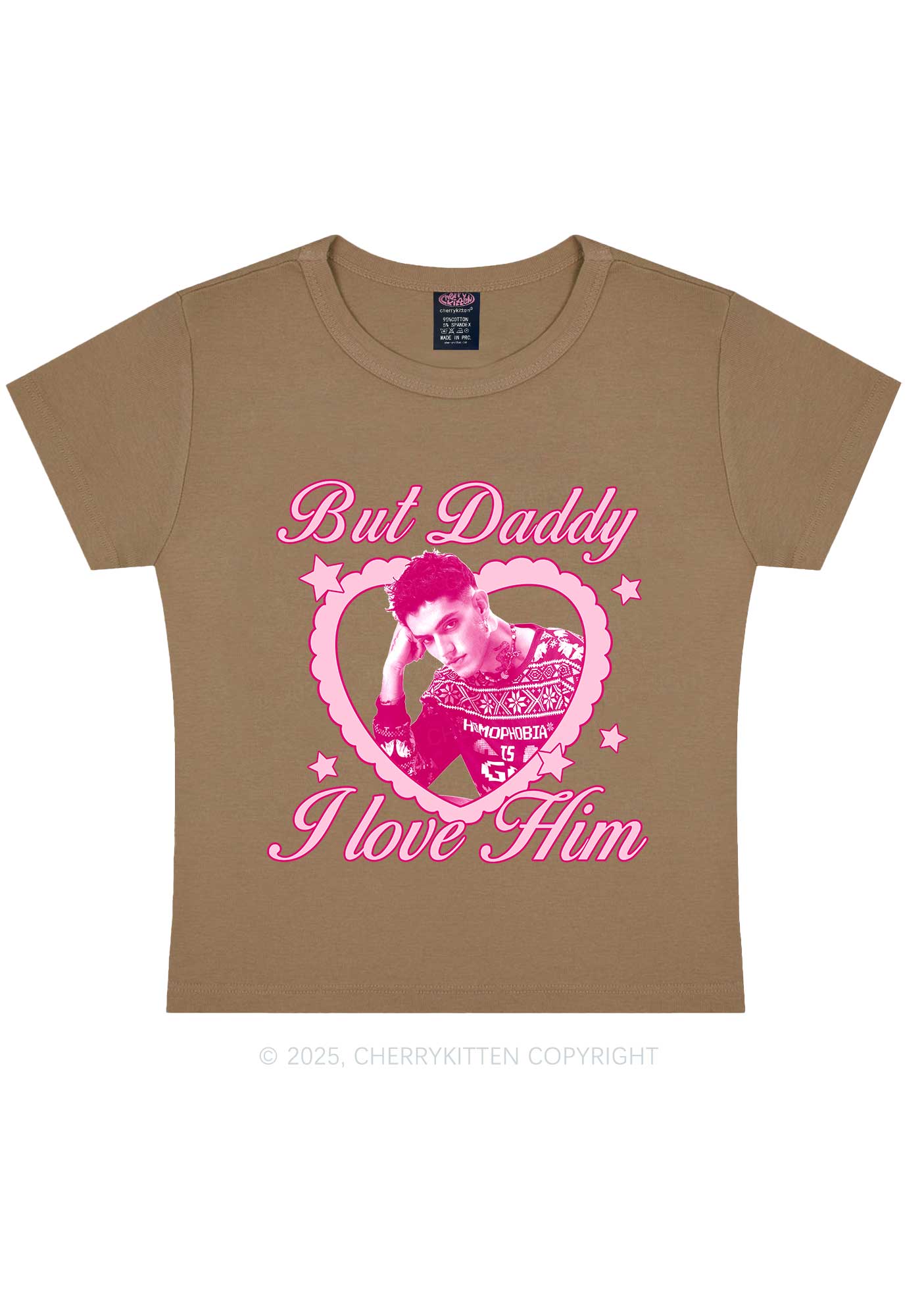 Custom Daddy I love Him Y2K Baby Tee Cherrykitten