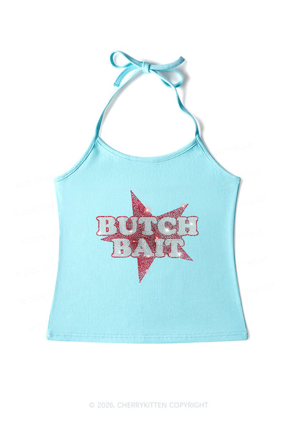 Rhinestone Butch Bait Pride Y2K Halter Neck Cami Cherrykitten