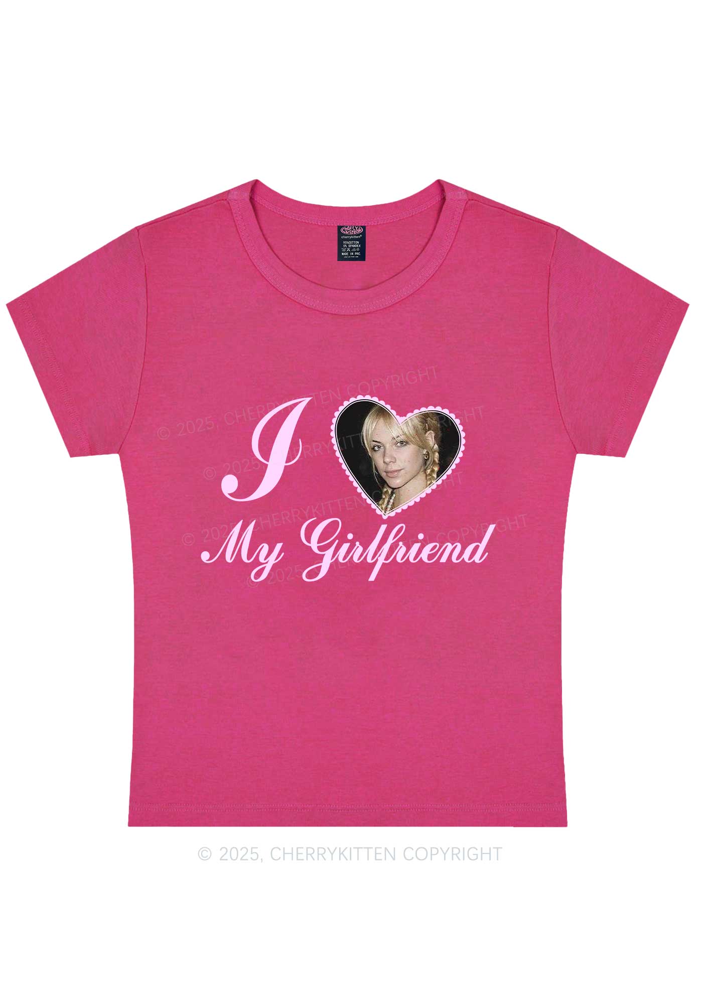 Custom Heart My Bf GF Y2K Baby Tee Cherrykitten
