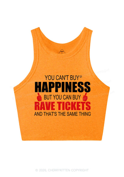 Happiness Rave Tickets Y2K Crop Tank Top Cherrykitten