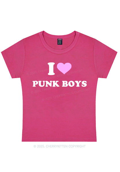 I Love Punk Boys Y2K Baby Tee Cherrykitten