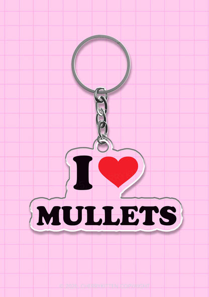 I Love Mullets 1Pc Y2K Keychain Cherrykitten
