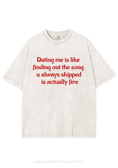 Dating Me Y2K Shirts Washed Tee Cherrykitten