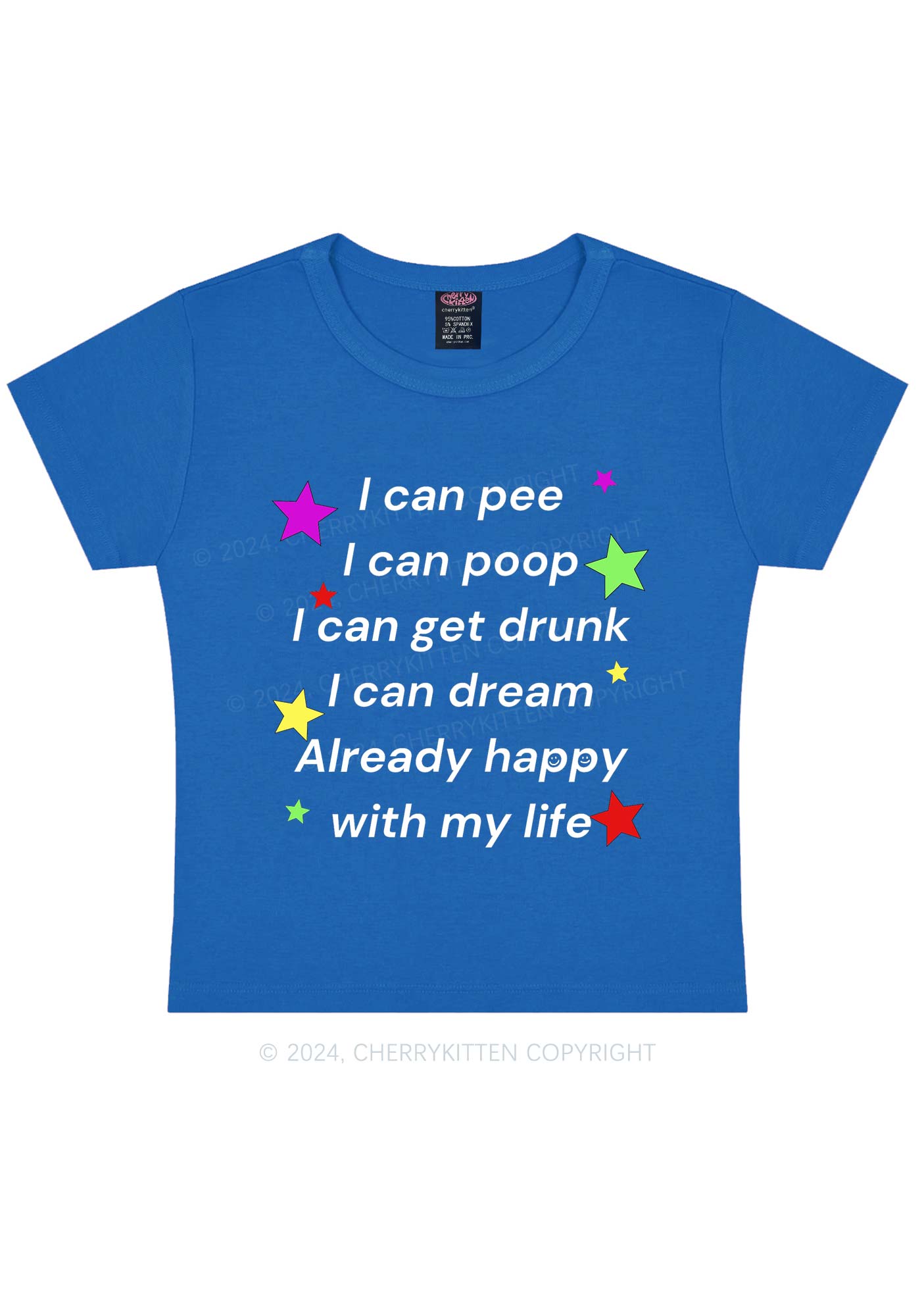 Already Happy Life Y2K Baby Tee Cherrykitten
